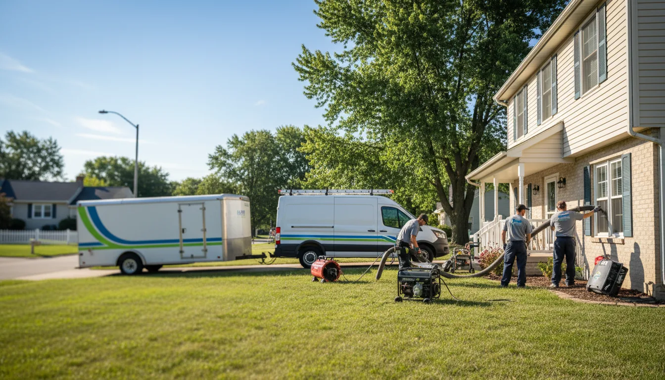 Flooded Basement Restoration And Cleanup With Repair in Grantsburg, IL near me